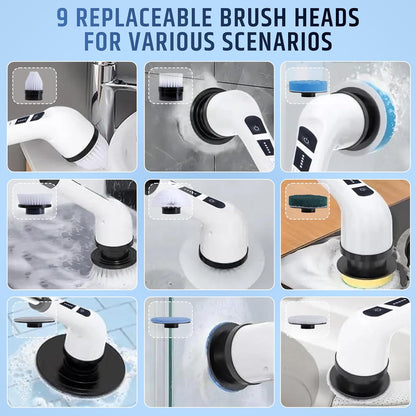 Cleanistic™         Electric Spin Scrubber (9-in-1)